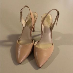 Vince camuto nude sling back heels